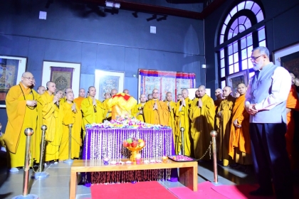 Phái đoàn GHPGVN trang trọng cử hành lễ cung thỉnh xá-lợi Đức Phật tại Ấn Độ